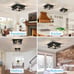 Black Flush Mount Ceiling Light Fixture,2-Light Square Hallway Light Fixtures