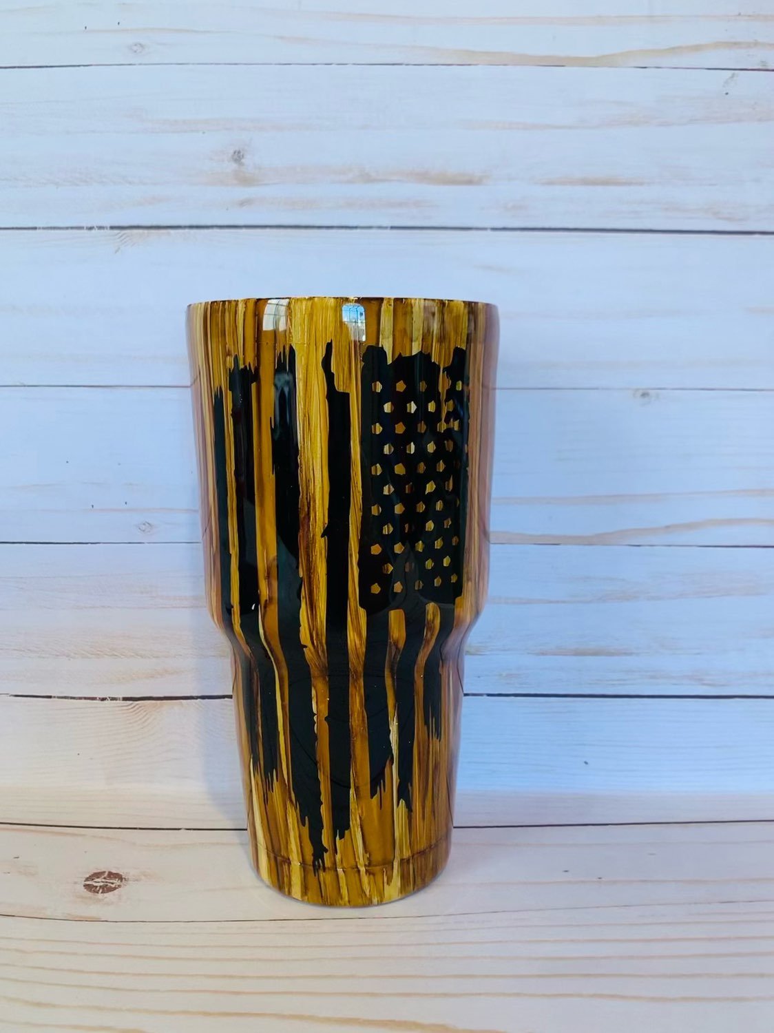 30oz Woodgrain custom tumbler