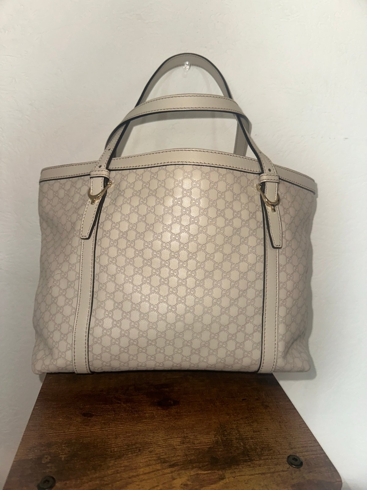 Gucci Monogram Leather Sm Tote
