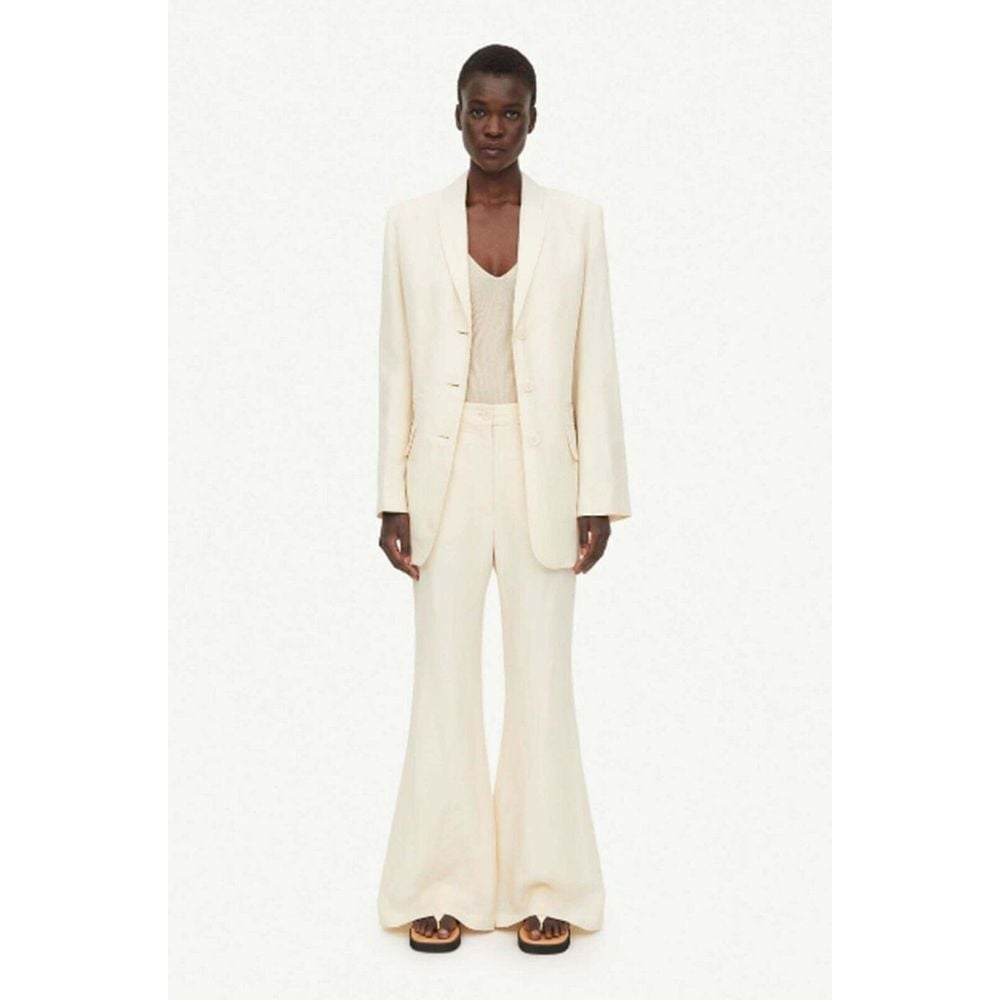 BY MALENE BIRGER Womens Carass Linen Blend Pants in Pearl Size 36