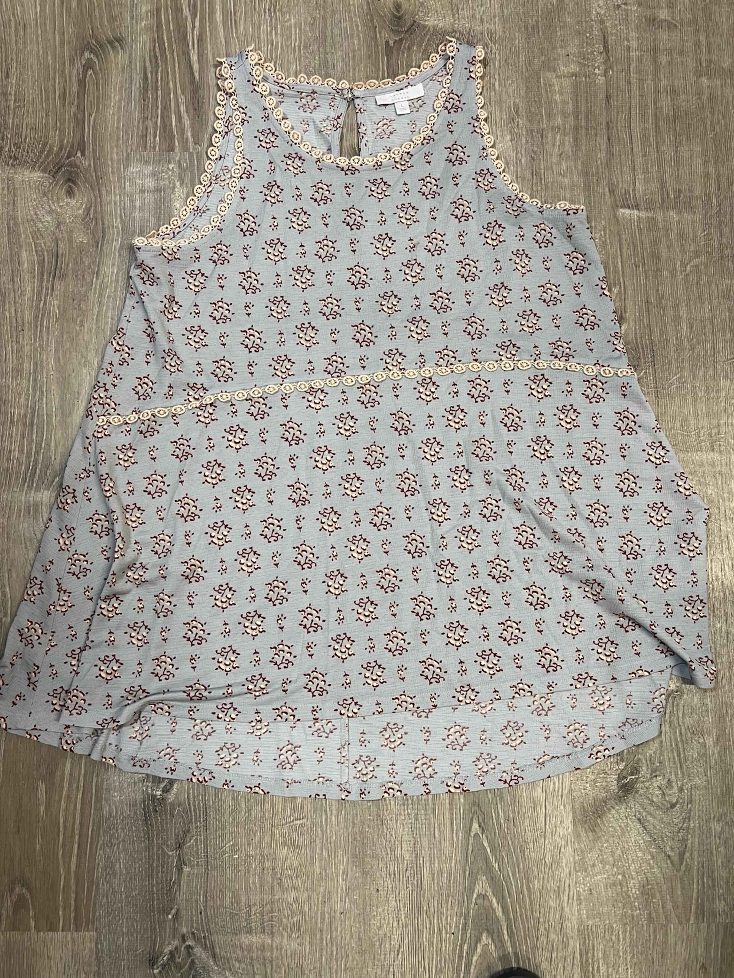 lc lauren conrad Tank top Large Sleeveless Shirt Women Lace Blouse