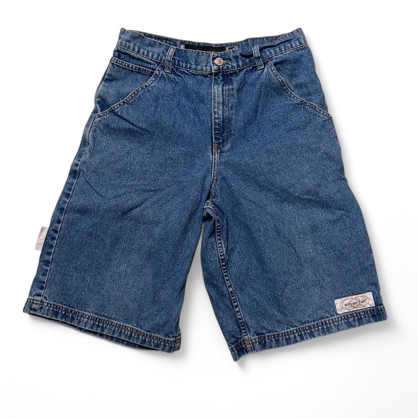 Levi’s Silver Tab Jeans Vintage 90s Baggy Denim Carpenter Shorts 30”