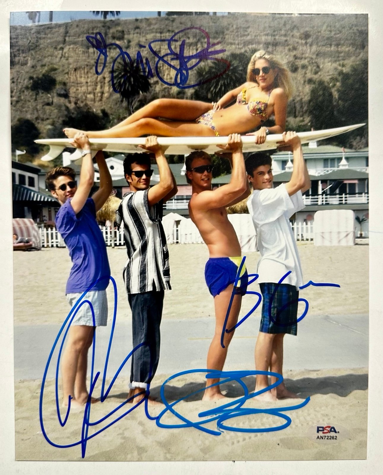 Jason Priestley, Tori Spelling, Ziering, Green Signed 90210 8x10 Photo PSA COA