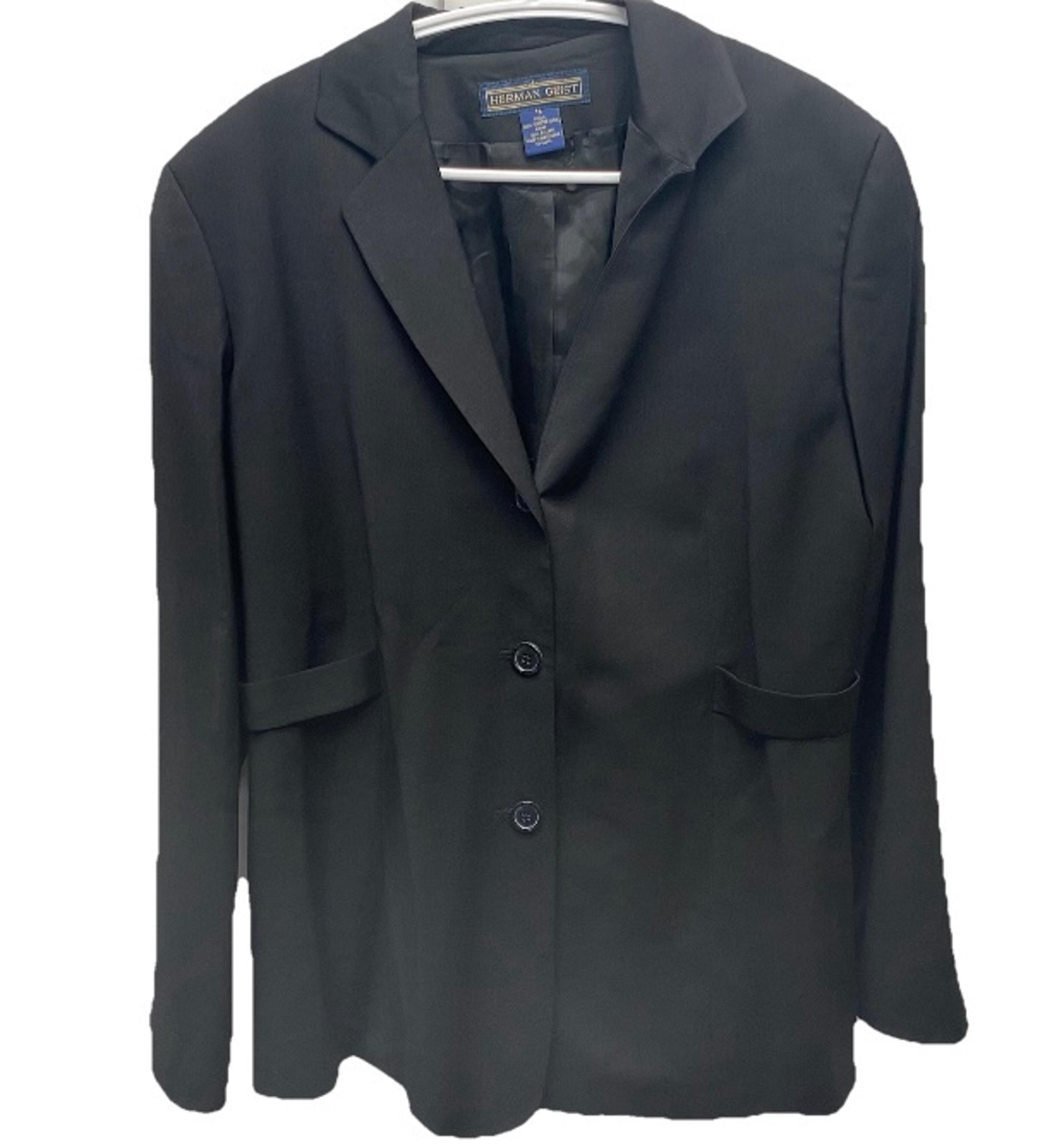 Herman Geist blazer women's size 14 black vintage wool new with tags