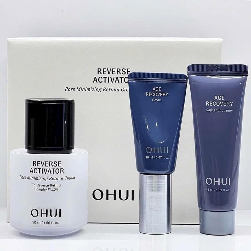 OHUI Reverse Activator Pore Minimizing Retinol Cream Special Set - 3 Items