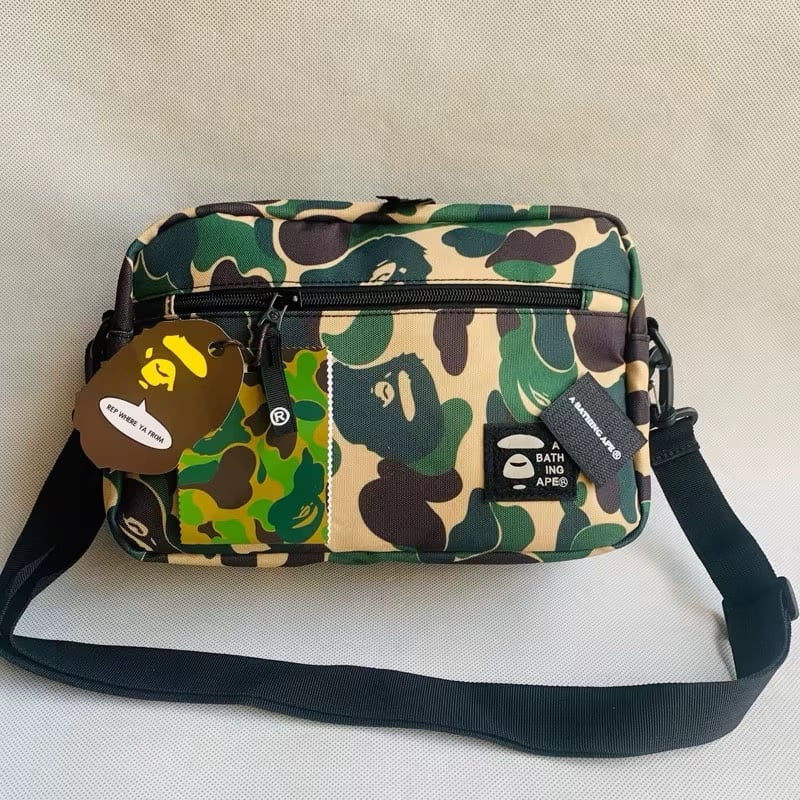 Bape A Bathing Ape Shoulder Messenger Bag Camo Green NWT