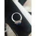 925 Sterling Silver Blue Stone Ring Sz9