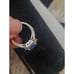 925 Sterling Silver Blue Stone Ring Sz9
