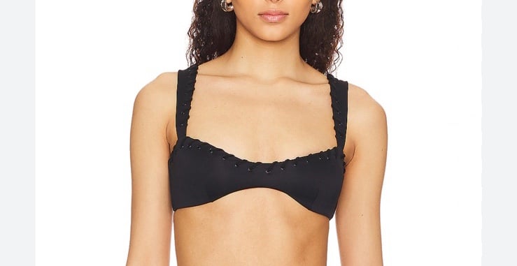 GOOD AMERICAN Whip Stitch Bikini Top size 2XL