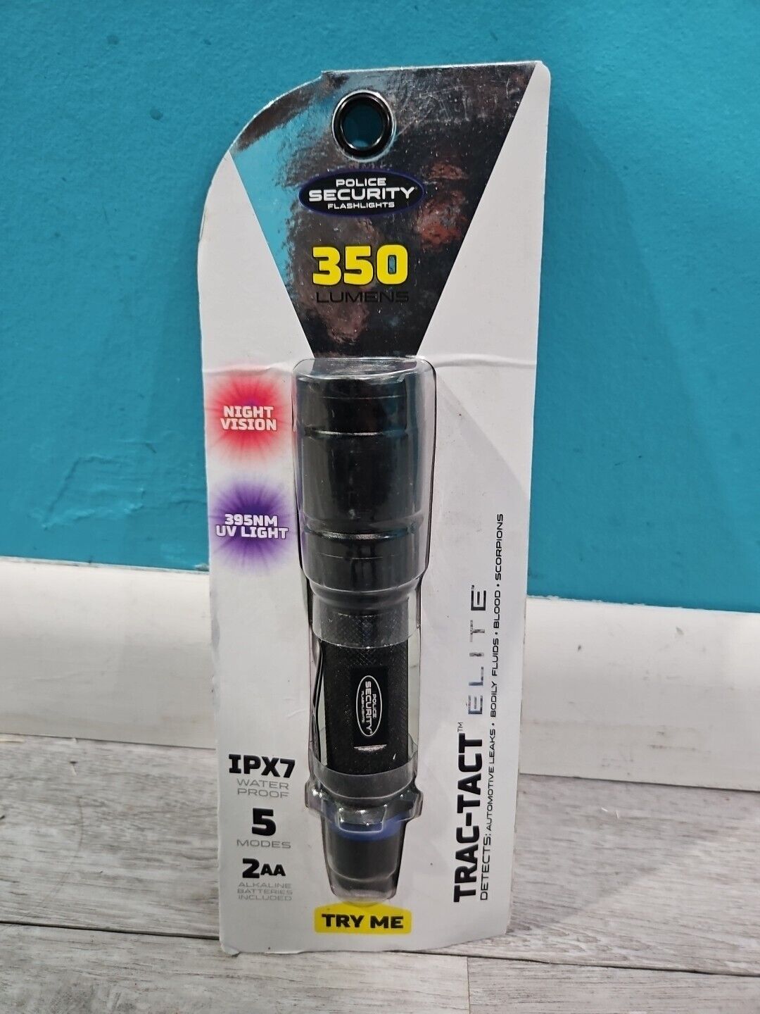 Police Security 99490 Trac- Tact Flashlgiht 350 Lumen with UV