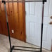 Adjustable Garment Rack - Rolling Clothes Organizer - Black and Chrome
