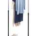 Adjustable Garment Rack - Rolling Clothes Organizer - Black and Chrome