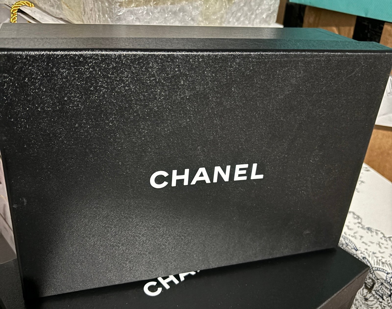 Chanel shoe storage box / dust bags
