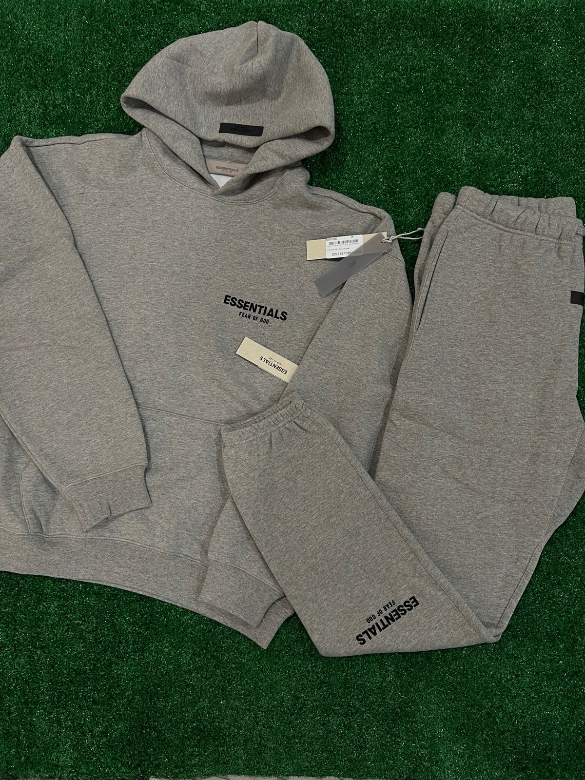 Fear Of God Essentials Grey Sweatsuit (Dark Oatmeal) Size X-Small