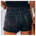 KANCAN BLACK RIPPED JEAN SHORTS LARGE NEW!