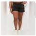 KANCAN BLACK RIPPED JEAN SHORTS LARGE NEW!
