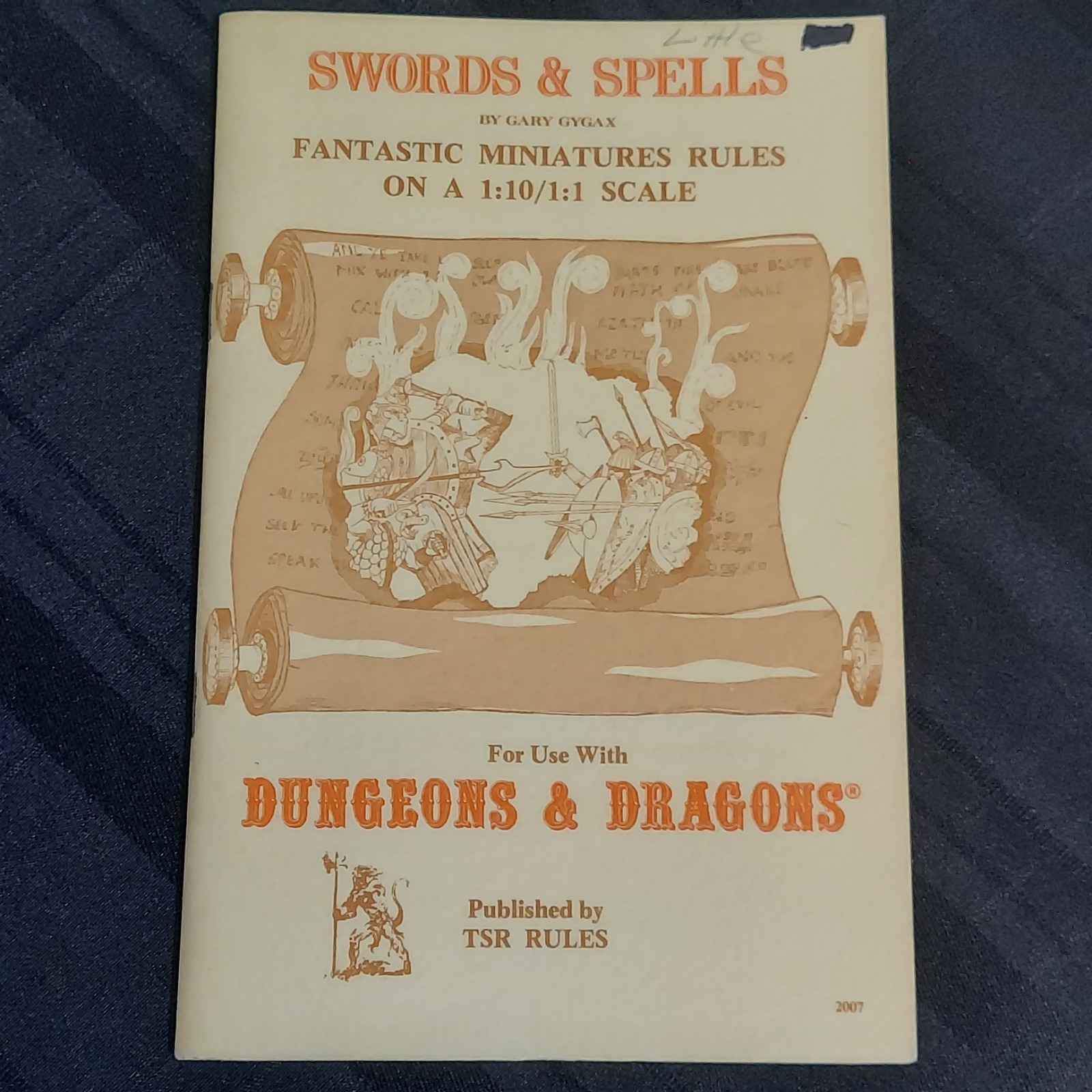Dungeons & Dragons Swords & Spells #2007 TSR 3rd Printing, March 1978