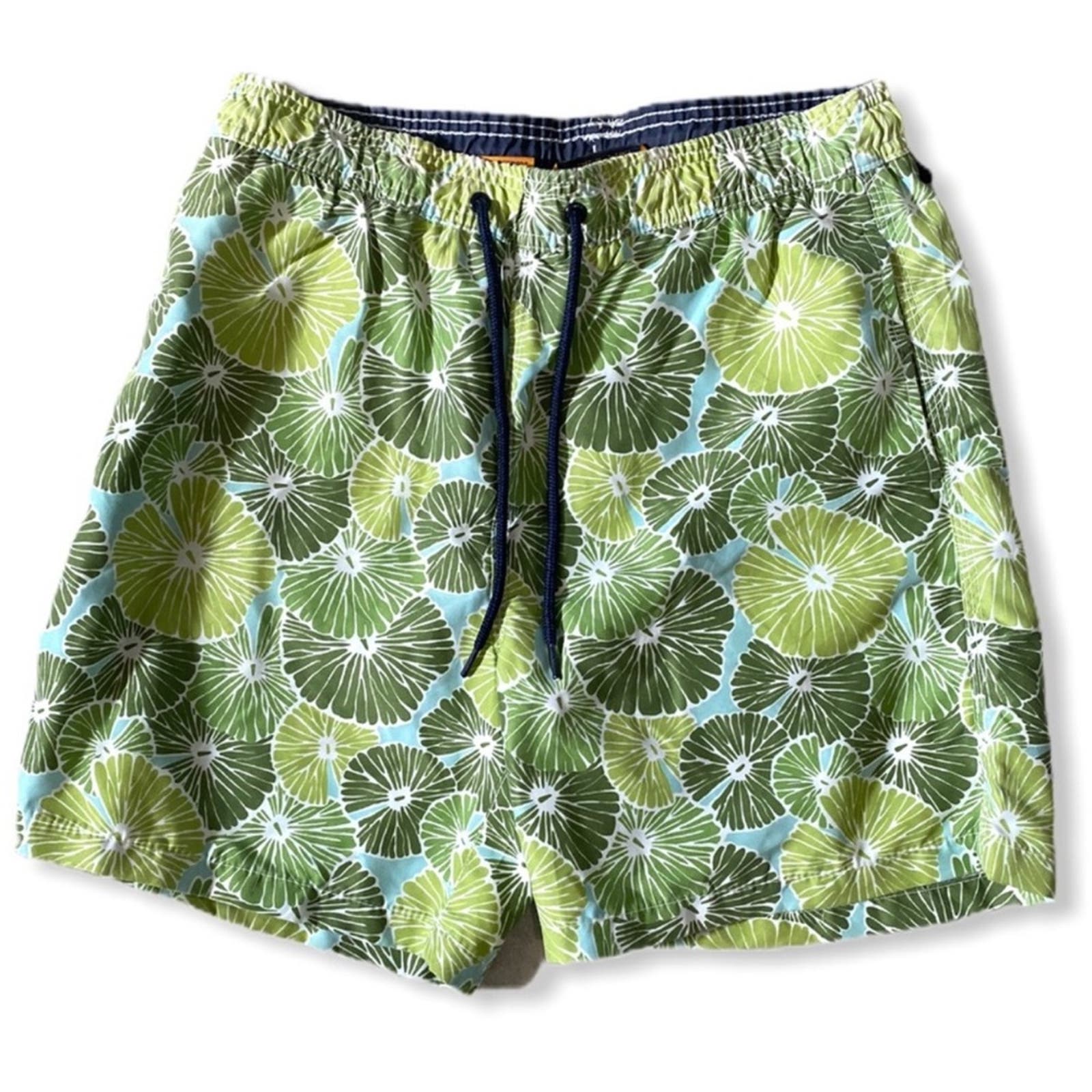 Tailor Vintage Floral Lilly pad Swim Trunks Sz medium