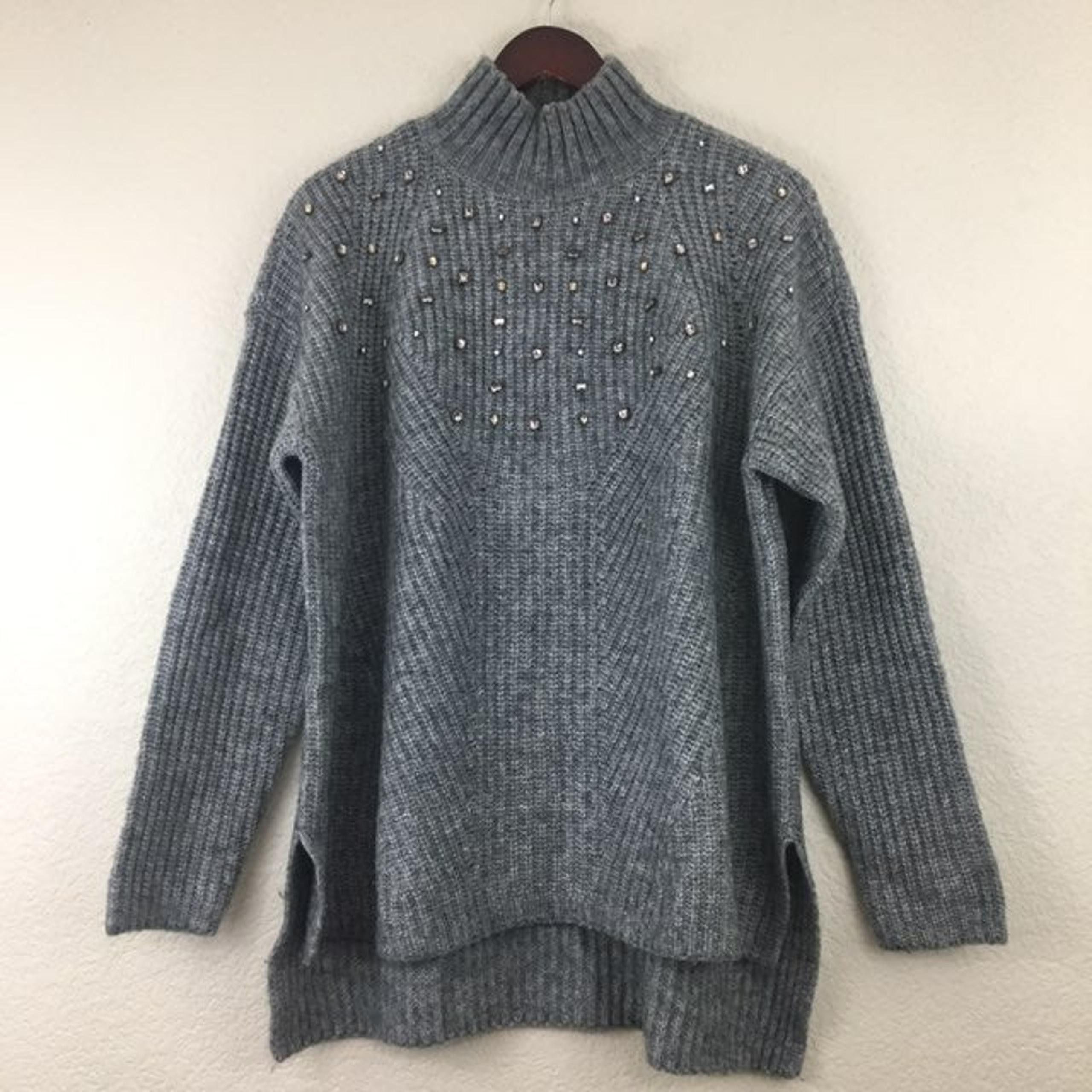 Lane Bryant Rhinestone Mock Neck Sweater