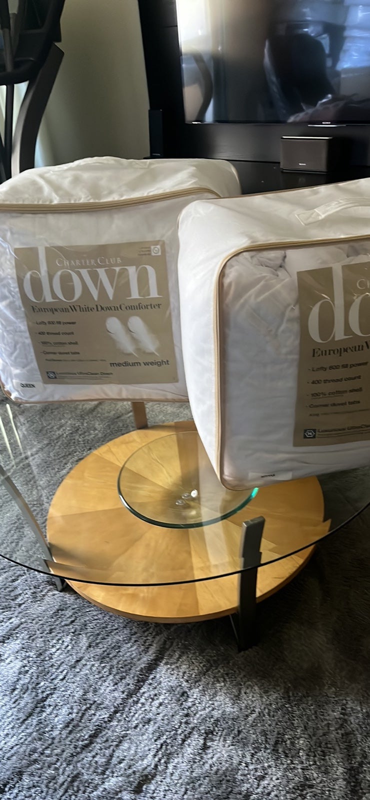 Charter Club down Comforter medium weight king