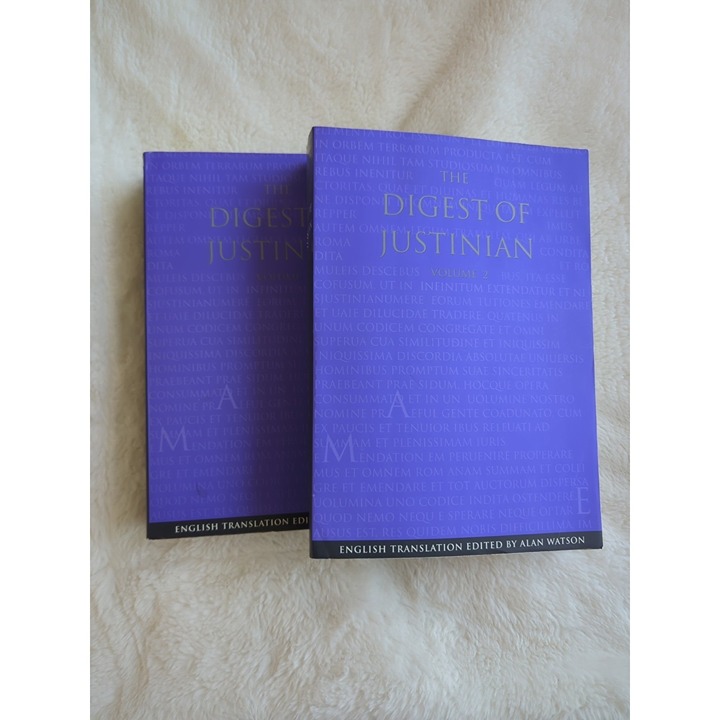 The Digest of Justinian by Alan Watson 1998 SC Vtg 2 Volume Revised edition