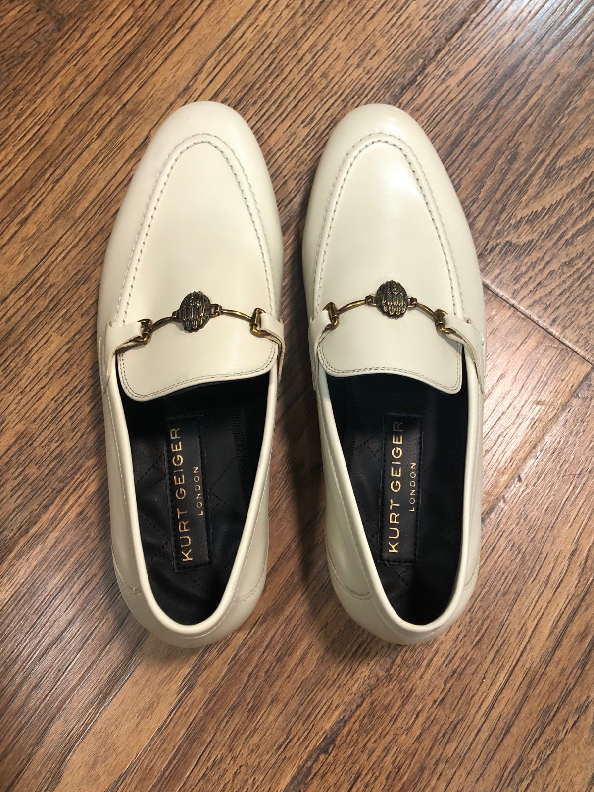 KURT GEIGER LONDON Men’s Cream ALI Slip On Loafers Size 41 (Size 8M)