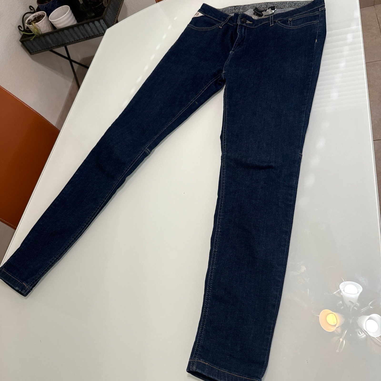 Woman’s Harley Davidson Blue Jeans Skinny Size 31 EUC S20