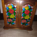 Acsons Import Stain Glass Wood Jewelry Box