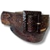 Leatherock Snakeskin Embossed Leather Brown Rectangle Buckle Sz 30