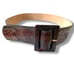 Leatherock Snakeskin Embossed Leather Brown Rectangle Buckle Sz 30