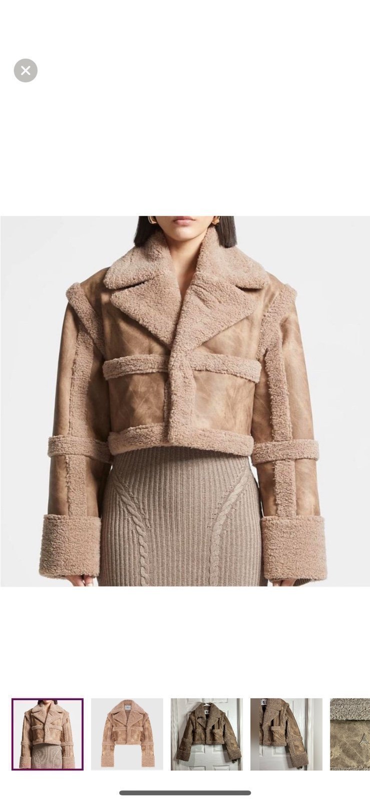 MANIÈRE DE VOIR - Beige Brown Sherpa Viral Jacket 6