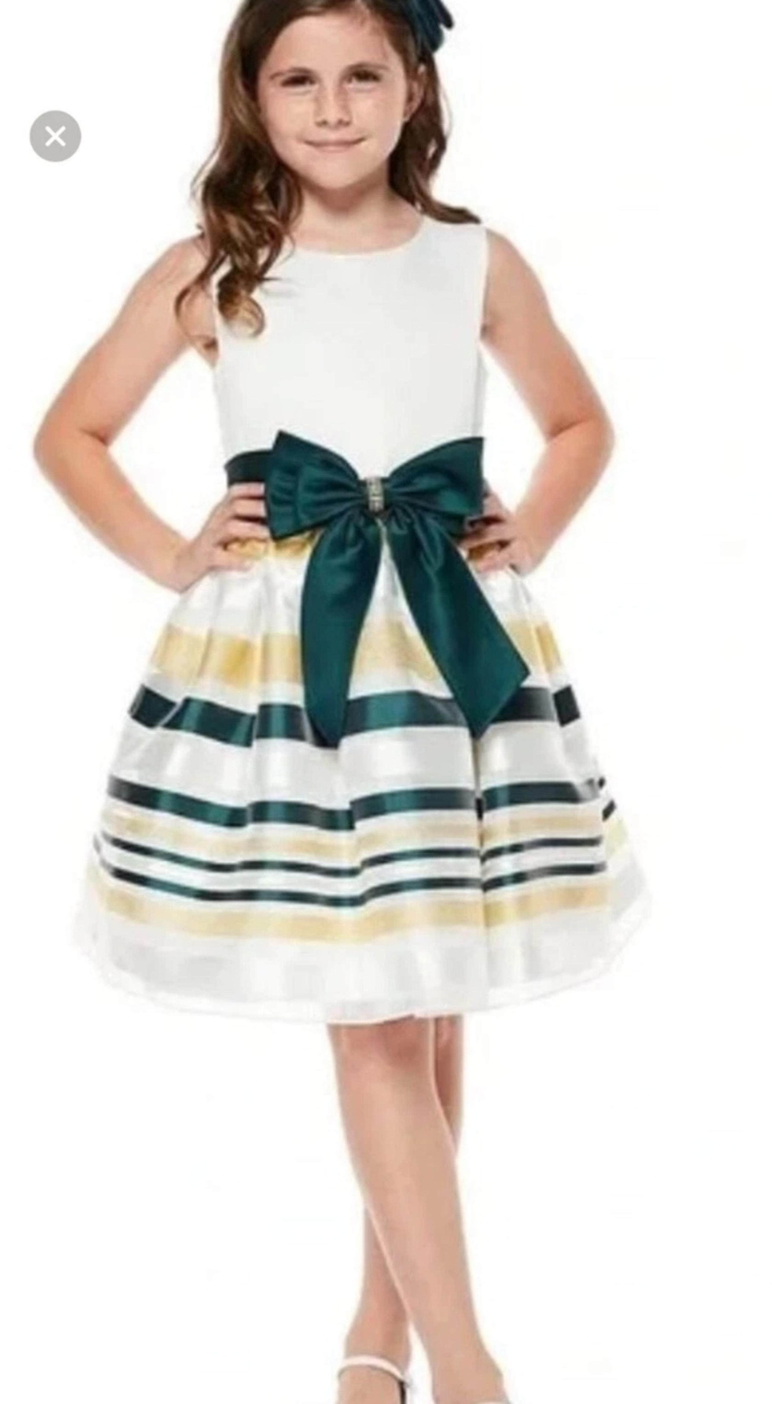 NWT Big Girls Metallic Stripe Skirt Dress Size 16