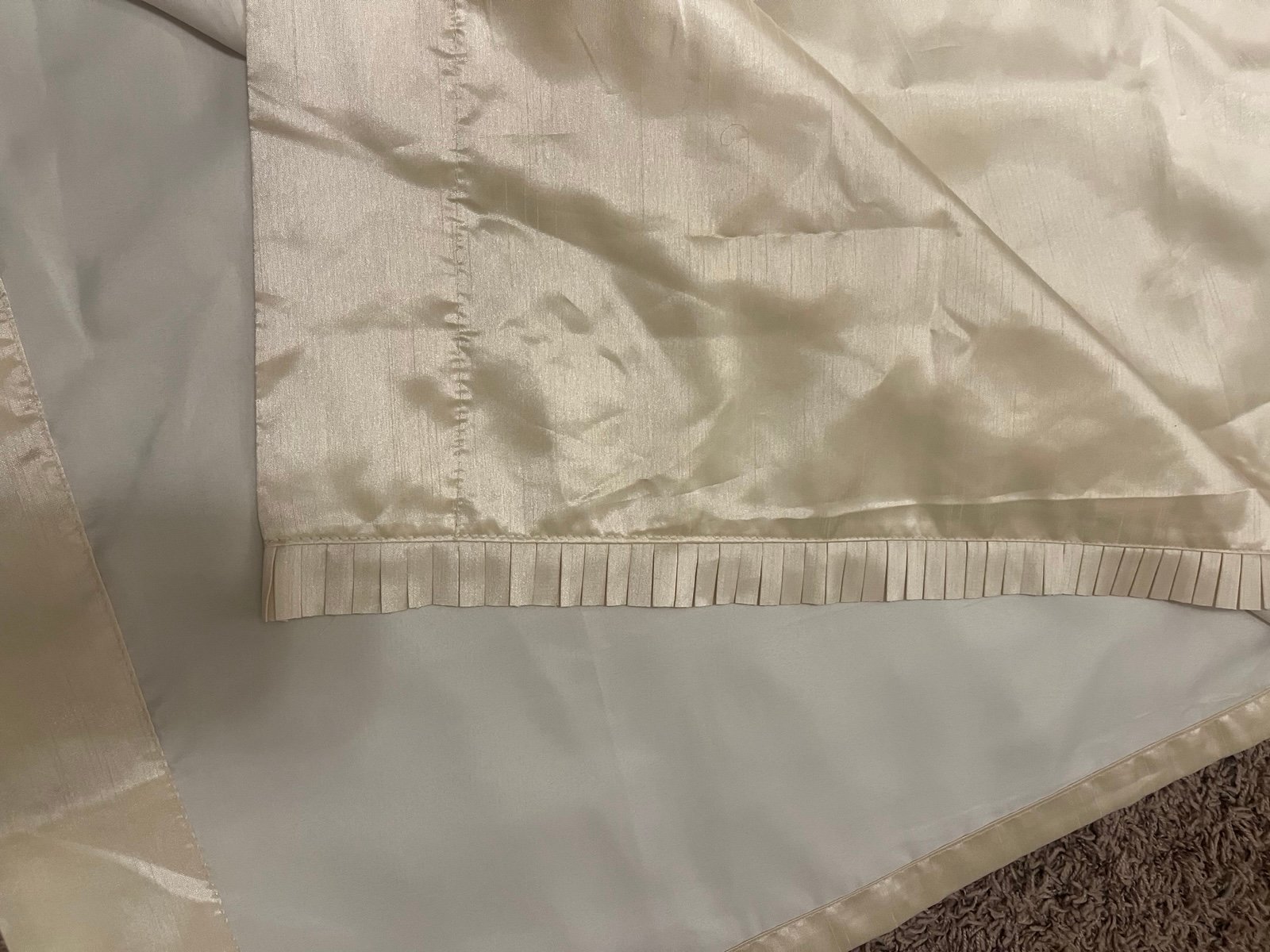 94” Custom Sateen Curtain Pair. Fully Lined.