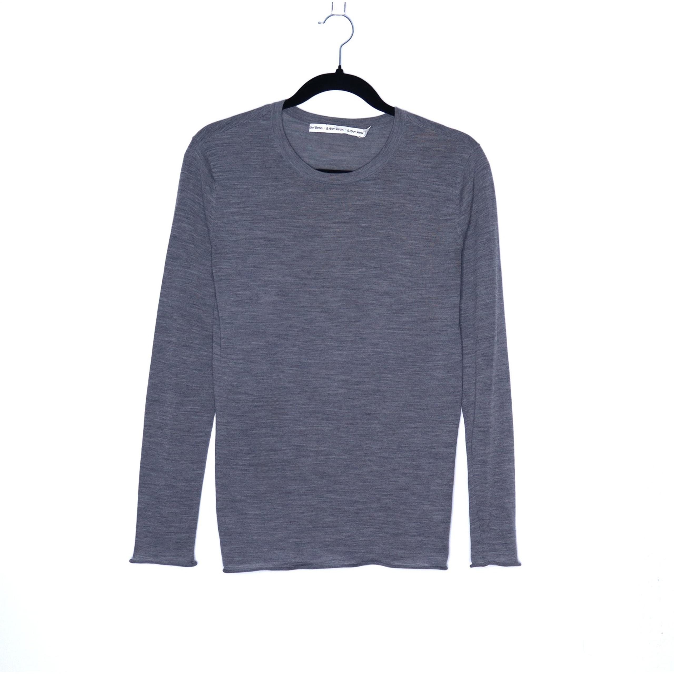 & OTHER STORIES Long Sleeves Wool Sweater Gray Rolled Hem Casual Women's M