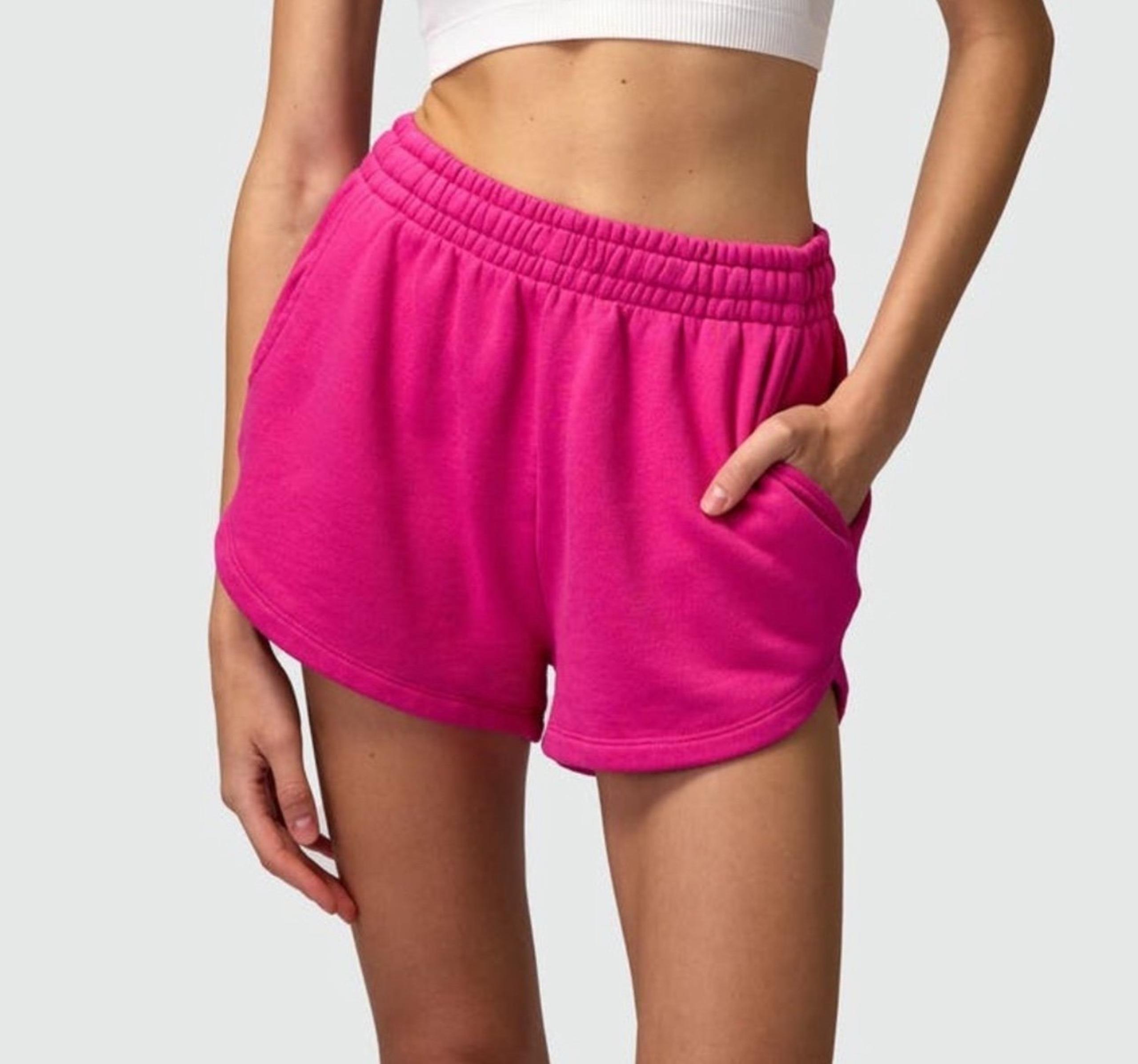 NWT Spiritual Gangster Sadie Cotton Blend Sweat Shorts Hot Pink S