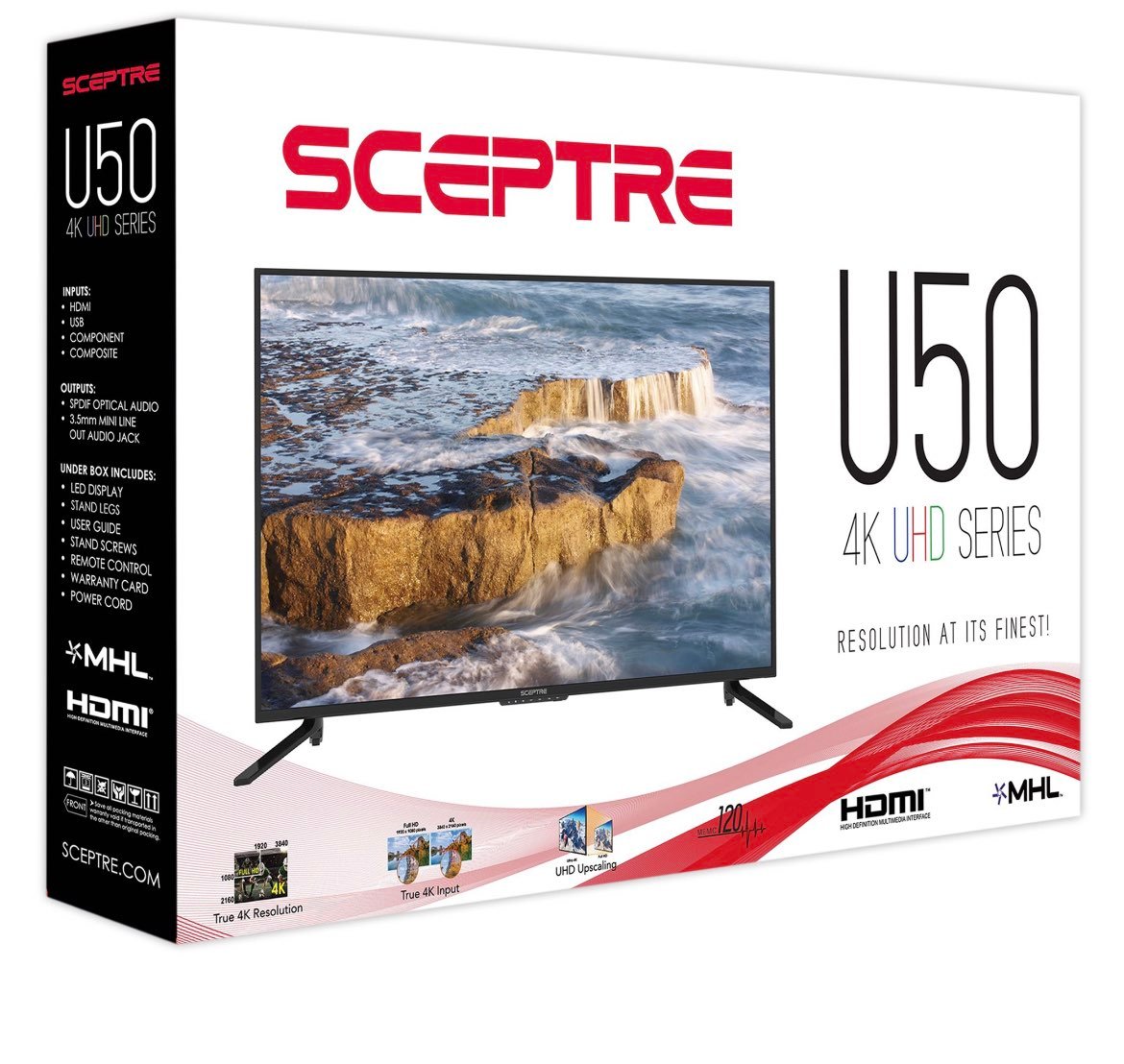 Sceptre 50 Class 4K UHD LED TV U515CV
