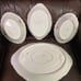 6 pc Dinner Serving Set Antique Purple Floral Porcelain Covered Tureen