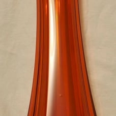 Very Unique Vintage MCM Retro Various Orange Colored LE Smith Swung Vase