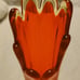 Very Unique Vintage MCM Retro Various Orange Colored LE Smith Swung Vase