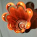 Very Unique Vintage MCM Retro Various Orange Colored LE Smith Swung Vase