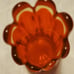 Very Unique Vintage MCM Retro Various Orange Colored LE Smith Swung Vase
