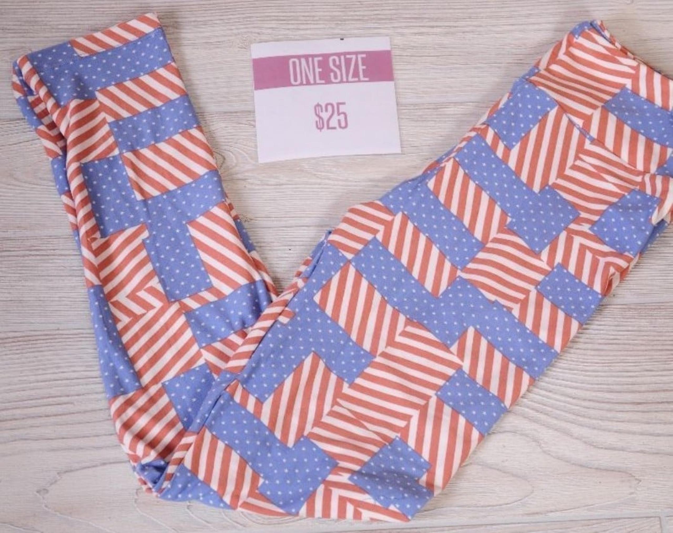 LuLaRoe One Size OS Leggings America 4th of July