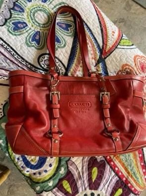 Coach Red Leather Satchel