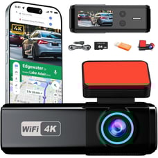 Dash Cam Front and Rear, 4K+1080P Full HD Dash Camera for Cars, 1.47 IPS Screen