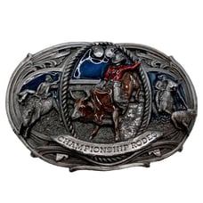 Championship Rodeo Belt Buckle Bull Rider Riding Bronc Horse Cowboy Horse