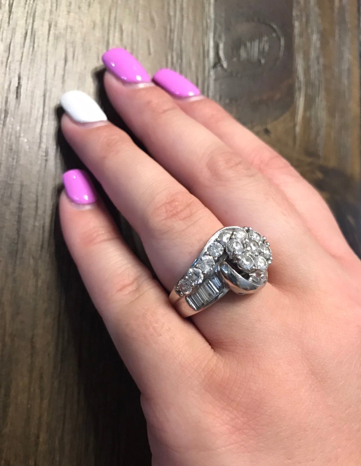 White gold Zale’s ring 3CTW