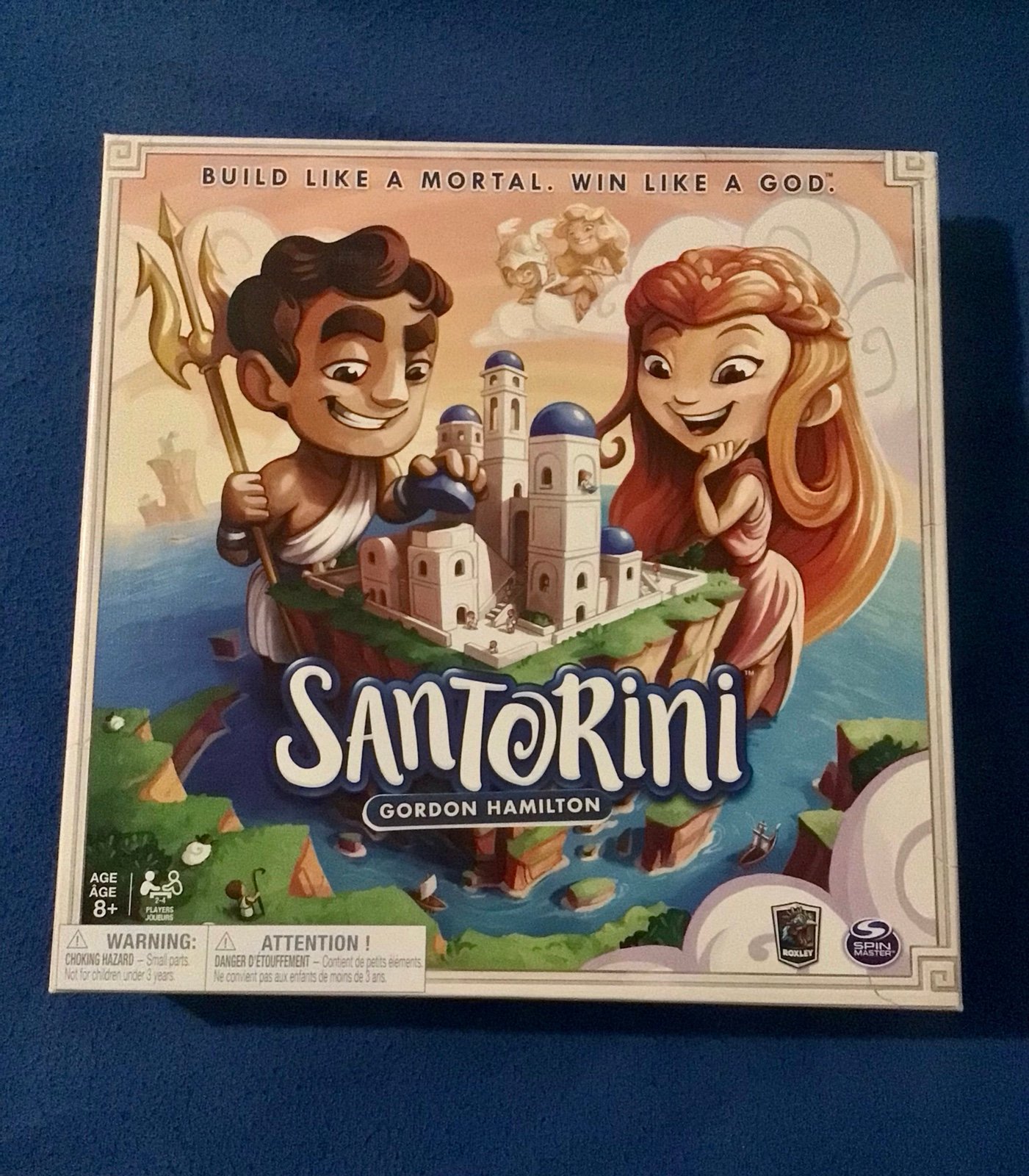 Santorini 2016 Board Game Spin Master Roxley Near Complete — Missing 2 Pieces
