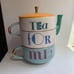 Anthropologie stackable 3 piece tea set “Tea for me”