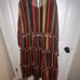 Striped Pom Pom Festival Dress Sz Large by Chelsea and Theodore