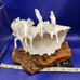Vintage JOHN PERRY horses riding wave sculpture Drift Burl Wood Base.